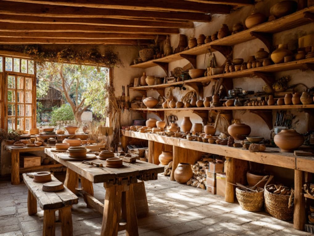Traditional Mexican workshop producing authentic products